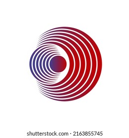 Circle Logo Red Geometric emblem