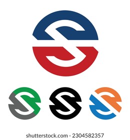 Circle Logo S letter template 1