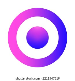Circle Logo Simple Concept for Business Web Template with Gradient Color. Futuristic, Creative, Digital Brand Identity.
