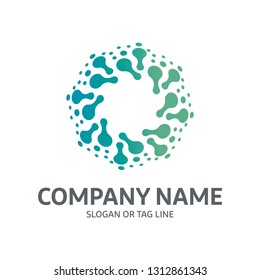Circle logo. simple icon technology box