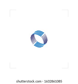  circle logo spin design rotating lines
