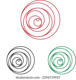 circle logo stack mix variation design vector