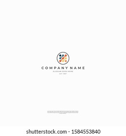 circle logo style with abstract circle network