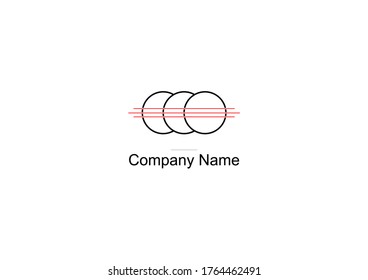 logotipo de círculo. símbolo de círculo. logotipo en círculo blanco y negro. logotipo de línea