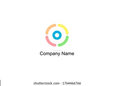 circle logo. circle symbol. full color circle logo