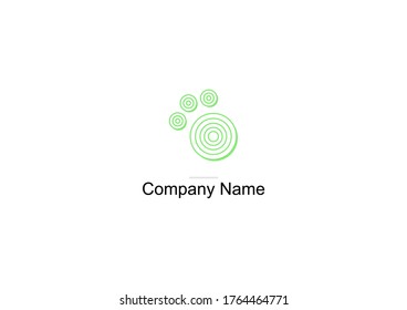 circle logo. circle symbol. logo with a circle pattern. circle logo like the sole of a cat's foot