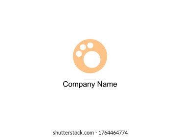 circle logo. circle symbol. logo with a circle pattern. circle logo like the sole of a cat's foot