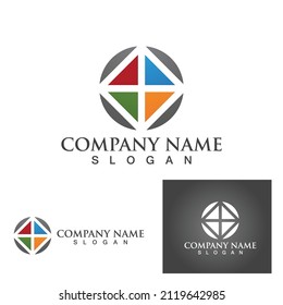 Circle logo and symbol vector