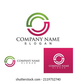 Logo de círculo y vector de símbolo