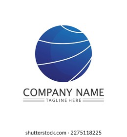 Logotipo de círculo y aplicación de plantilla de icono de vector de símbolo