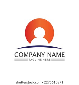 Circle logo and symbol vector icon template app