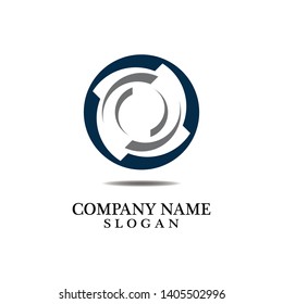 Circle logo and symbols business technology