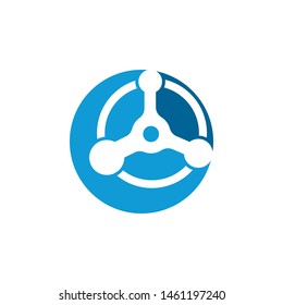 Circle logo and symbols business technology