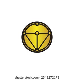 circle logo technology billiard design vector illustration