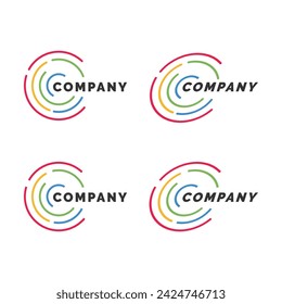 Circle logo template. Circular icon design