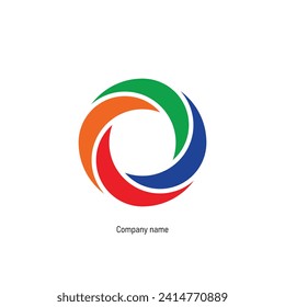 Circle logo template. Corporate identity design element. Vector illustration.