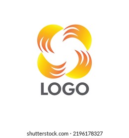 circle logo template with modern style for brand company