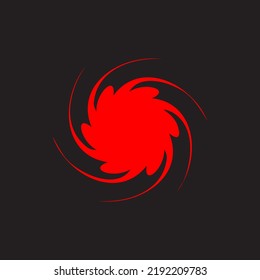 circle logo template, RED VORTEX vector sign. EPS 10.