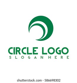 circle logo templates with striking green color and attractive