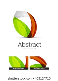 Circle Logo. Transparente, sich überlappende, wirbelnde Formen. Modernes, sauberes Business Icon. Vektorgrafik.
