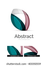 Circle Logo. Transparente, sich überlappende, wirbelnde Formen. Modernes, sauberes Business Icon. Vektorgrafik.
