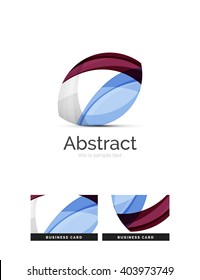 Circle Logo. Transparente, sich überlappende, wirbelnde Formen. Modernes, sauberes Business Icon. Vektorgrafik.