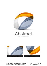 Circle Logo. Transparente, sich überlappende, wirbelnde Formen. Modernes, sauberes Business Icon. Vektorgrafik.