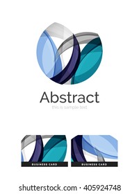 Circle Logo. Transparente, sich überlappende, wirbelnde Formen. Modernes, sauberes Business Icon. Vektorgrafik.