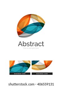 Circle Logo. Transparente, sich überlappende, wirbelnde Formen. Modernes, sauberes Business-Symbol