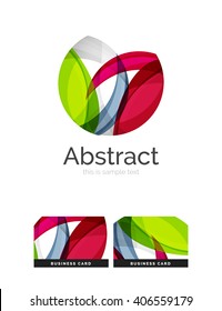 Circle Logo. Transparente, sich überlappende, wirbelnde Formen. Modernes, sauberes Business-Symbol