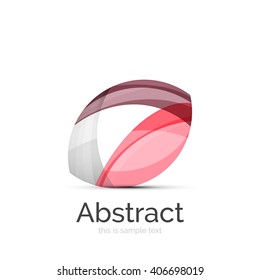 Circle Logo. Transparente, sich überlappende, wirbelnde Formen. Modernes, sauberes Business Icon. Vektorgrafik.