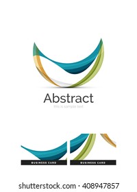 Circle Logo. Transparente, sich überlappende, wirbelnde Formen. Modernes, sauberes Business Icon. Vektorgrafik.