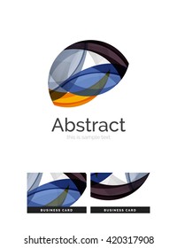 Circle Logo. Transparente, sich überlappende, wirbelnde Formen. Modernes, sauberes Business Icon. Vektorgrafik.