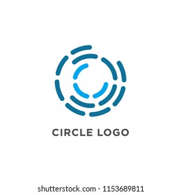 circle logo vector, line circe