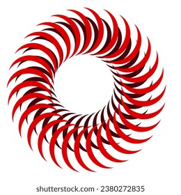 Circle logo, wreath, wheel, round, geometric, abstract, spiral