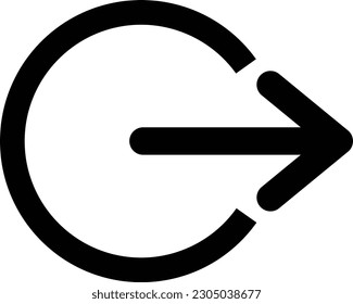 circle logout icon vector in trendy style isolated on white background . exit icon