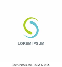 Imagen vectorial del logotipo de la letra de bucle circular