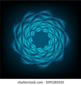 Circle  lotus abstract background