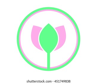 circle lotus flower flower flora floral plant nature image vector icon