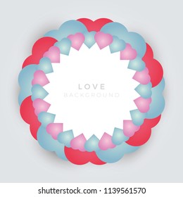 Circle Love Background. Vector Illustration