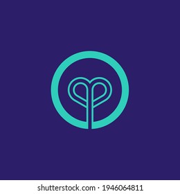 circle love logo. editable and easy to custom