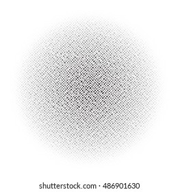 Circle low poly or dots banner or shape. Abstract background or pattern in black and white. Minimal design.