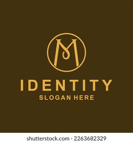 Circle Luxus-Brief m kreatives Logo-Design