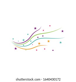 Circle magic swirl logo vector illustration
