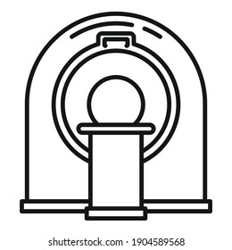 Magnetresonanztomographie-Symbol des Kreises. Umriss-Kreis Magnetresonanztomographie Vektorsymbol für Webdesign einzeln auf weißem Hintergrund