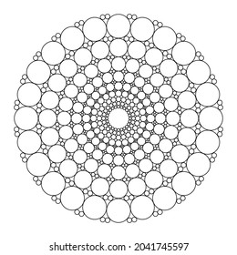 Circle mandala, abstrakte runde geometrische Vektorkunst, bearbeitbarer Strich