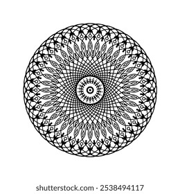 Circle mandala art design vector illustration.