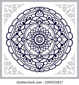 Las artes del circulo mandala aisladas de fondo blanco.