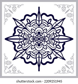 Circle mandala arts isolated on white background.