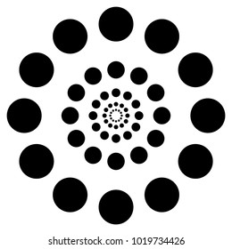 Circle mandala in black and white